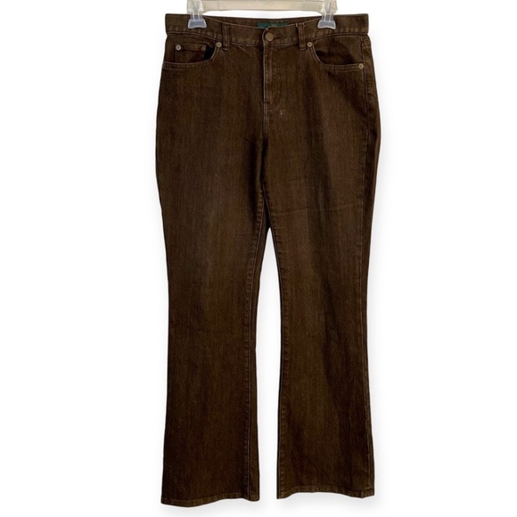 Rugby Ralph Lauren Denim - Lauren Ralph Lauren Classic Bootcut Brown Denim Jeans Women’s Size 8